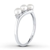 Thumbnail Image 3 of Cultured Pearl Ring With Diamonds 10K White Gold