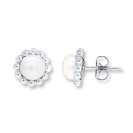 Cultured Pearl Earrings Sterling Silver