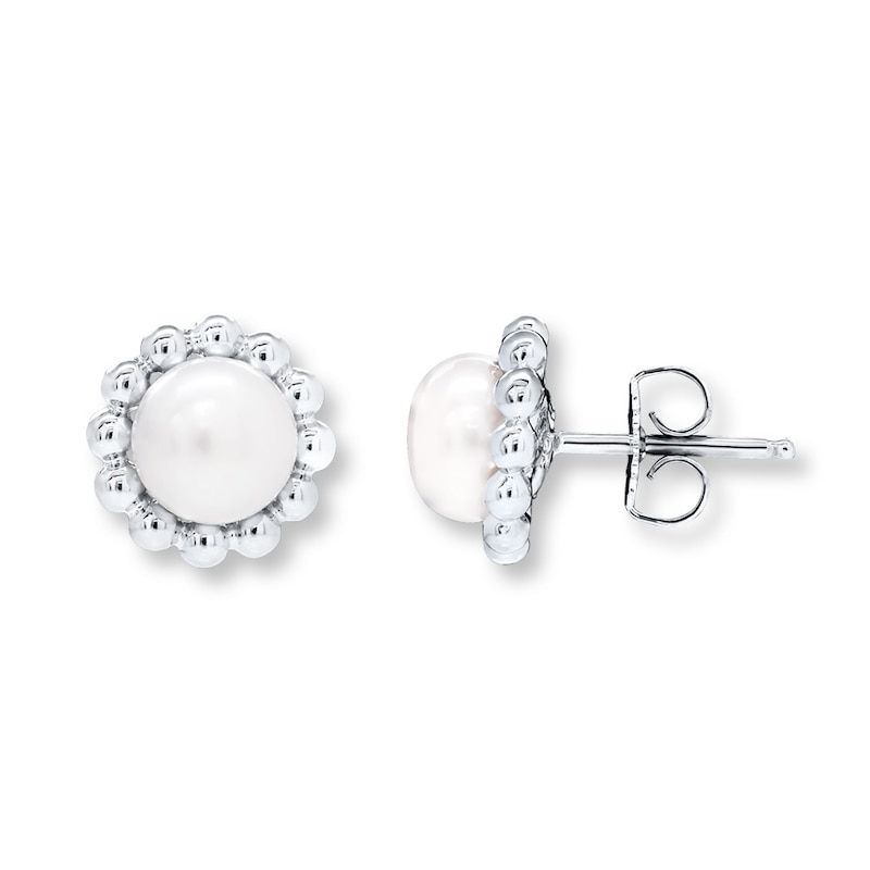 Main Image 1 of Cultured Pearl Earrings Sterling Silver