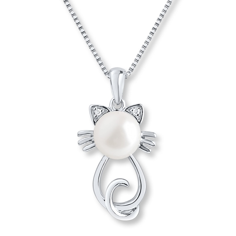 Kitty Necklace Cultured Pearl Sterling Silver