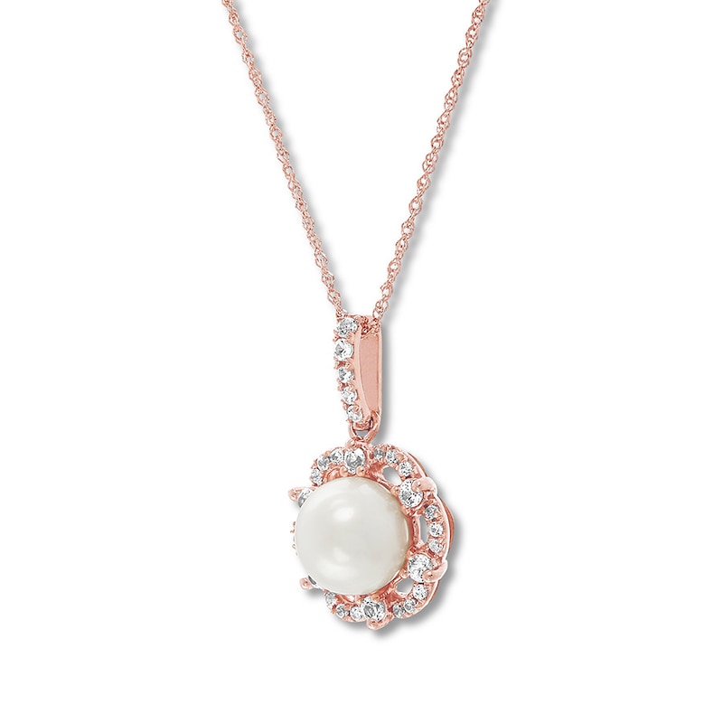 Main Image 2 of Freshwater Cultured Pearl Necklace 10K Rose Gold