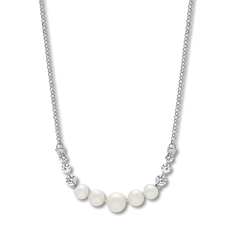 Main Image 1 of Cultured Freshwater Pearl Necklace Sterling Silver