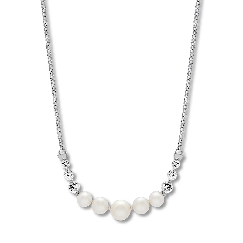 Cultured Freshwater Pearl Necklace Sterling Silver