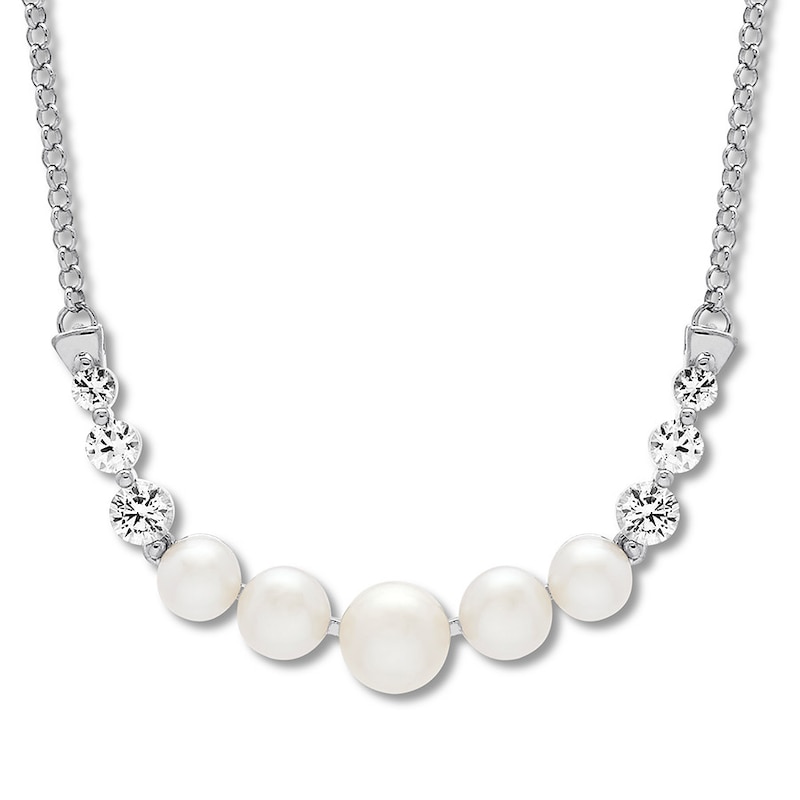 Cultured Freshwater Pearl Necklace Sterling Silver