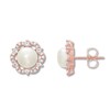 Thumbnail Image 2 of Freshwater Cultured Pearl Earrings 10K Rose Gold