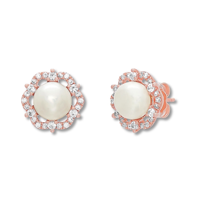 Main Image 3 of Freshwater Cultured Pearl Earrings 10K Rose Gold