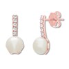 Thumbnail Image 2 of Freshwater Cultured Pearl Earrings 10K Rose Gold