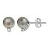 Thumbnail Image 1 of Cultured Tahitian Pearl & Diamond Earrings 10K White Gold