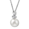 Thumbnail Image 1 of Freshwater Cultured Pearl Necklace White Topaz Sterling Silver