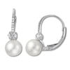 Thumbnail Image 0 of Freshwater Cultured Pearl Earrings White Topaz Sterling Silver