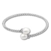 Thumbnail Image 0 of Cultured Pearl & Textured Bead Bangle Bracelet Sterling Silver