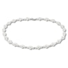 Thumbnail Image 0 of Cultured Pearl & Textured Bead Necklace Sterling Silver