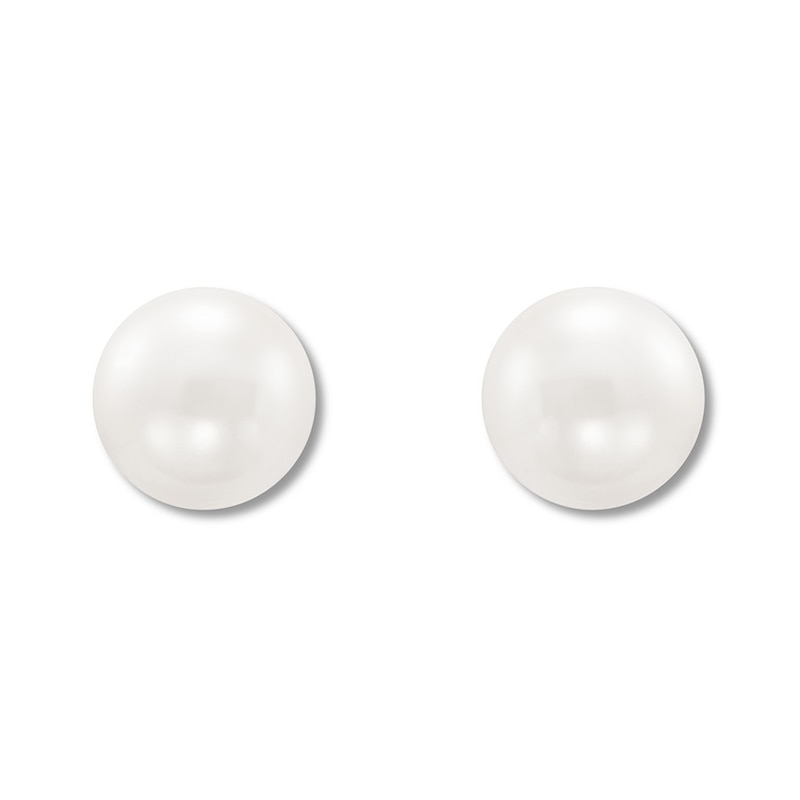 Cultured Pearl Stud Earrings 8 x 8.5mm