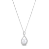Thumbnail Image 0 of Cultured Pearl Necklace 1/10 ct tw Diamonds Sterling Silver 18"
