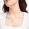 Thumbnail Image 4 of Cultured Pearl Necklace 1/10 ct tw Diamonds Sterling Silver 18&quot;