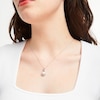 Thumbnail Image 5 of Cultured Pearl Necklace 1/10 ct tw Diamonds Sterling Silver 18&quot;