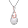 Thumbnail Image 1 of Cultured Pearl Necklace Sterling Silver/10K Rose Gold