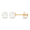 Thumbnail Image 0 of Children's Cultured Pearl Earrings 14K Yellow Gold