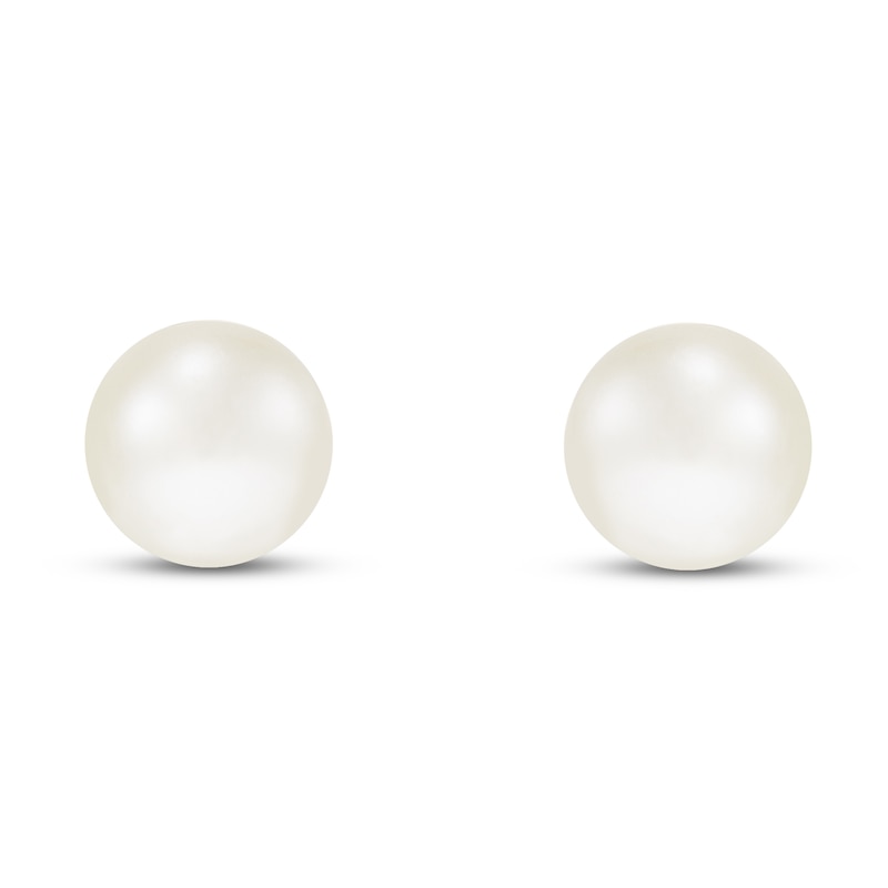 Main Image 2 of Children's Cultured Pearl Earrings 14K Yellow Gold