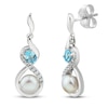 Thumbnail Image 0 of Freshwater Cultured Pearl & Topaz Earrings Sterling Silver