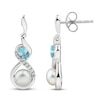 Thumbnail Image 2 of Freshwater Cultured Pearl & Topaz Earrings Sterling Silver