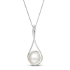 Thumbnail Image 1 of Cultured Pearl Swirl Necklace Sterling Silver 18&quot;
