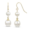 Thumbnail Image 1 of Cultured Pearl Dangle Earrings 14K Yellow Gold