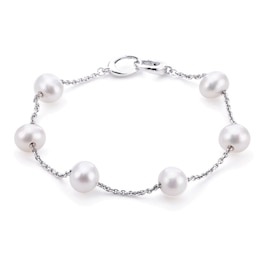 Cultured Pearl Bracelet Sterling Silver 7.5&quot;