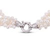 Thumbnail Image 3 of Cultured Pearl Torsade Necklace Sterling Silver 18&quot;