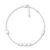 Thumbnail Image 1 of Cultured Pearl & Diamond Bracelet 1/10 ct tw Sterling Silver 7.5"