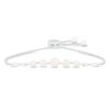 Thumbnail Image 1 of Cultured Pearl & Diamond Bolo Bracelet Sterling Silver
