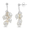 Thumbnail Image 1 of Cultured Pearl Cluster Dangle Earrings Sterling Silver