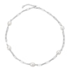 Thumbnail Image 1 of Cultured Pearl Paperclip Necklace Sterling Silver 18&quot;