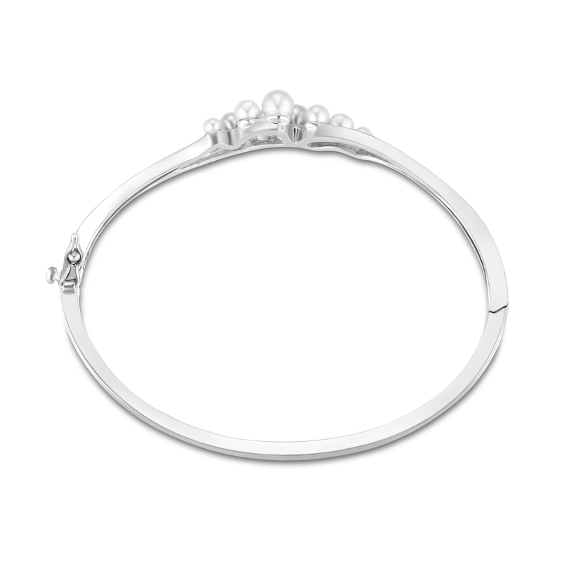 Main Image 2 of Cultured Pearl Bangle Bracelet Sterling Silver