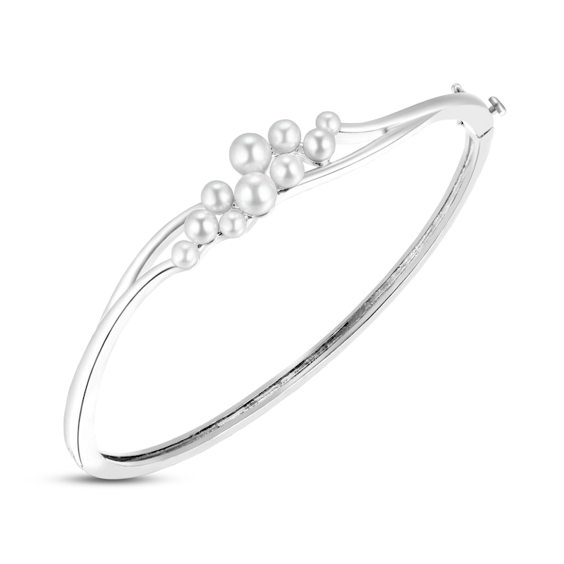 Main Image 3 of Cultured Pearl Bangle Bracelet Sterling Silver