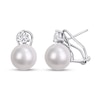 Thumbnail Image 1 of Cultured Pearl & White Topaz Earrings Sterling Silver