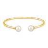 Cultured Pearl Cuff Bracelet 10K Yellow Gold