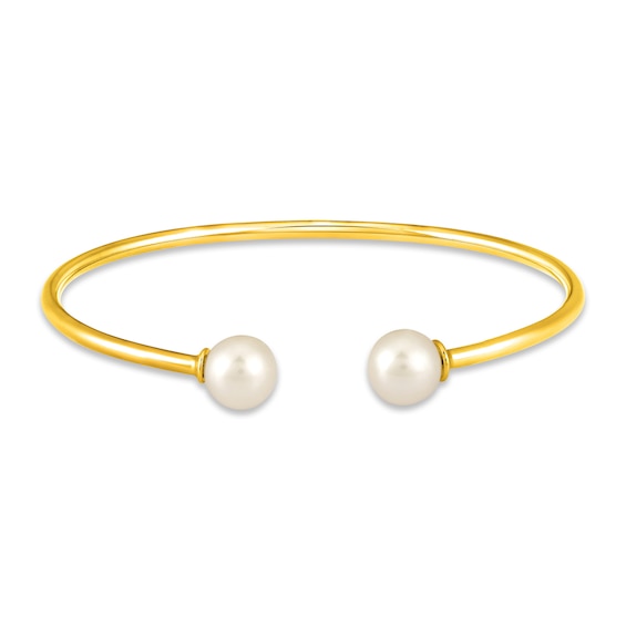 Cultured Pearl Cuff Bracelet 10K Yellow Gold | Kay