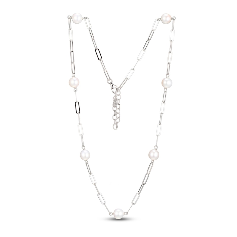 Main Image 1 of Cultured Pearl Necklace Sterling Silver 17&quot;
