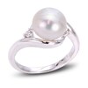 Thumbnail Image 1 of Cultured Pearl & White Topaz Ring Sterling Silver