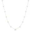 Thumbnail Image 1 of Cultured Pearl Station Necklace 10K Yellow Gold 18&quot;