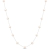 Thumbnail Image 1 of Cultured Pearl Station Necklace 10K White Gold 18&quot;