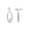 Thumbnail Image 1 of Cultured Pearl Drop Earrings Sterling Silver