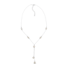 Thumbnail Image 2 of Cultured Pearl Station Lariat Necklace Sterling Silver 18&quot;