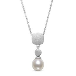 Cultured Pearl Necklace Sterling Silver 18&quot;
