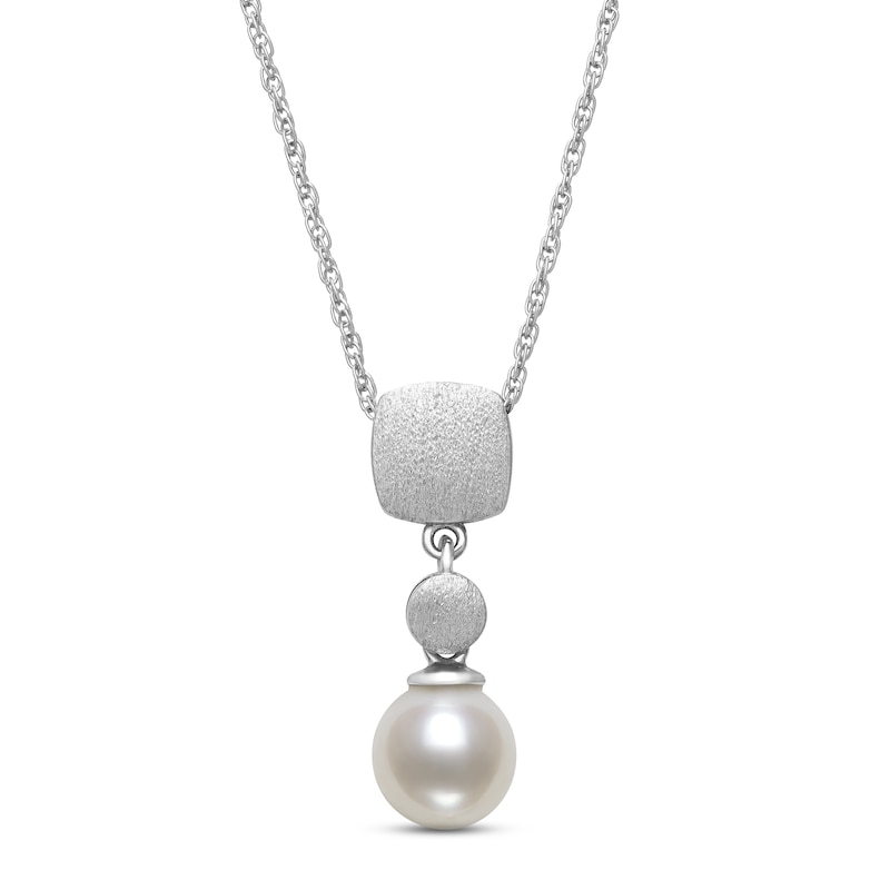 Main Image 1 of Cultured Pearl Necklace Sterling Silver 18&quot;