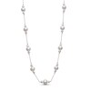 Thumbnail Image 0 of Cultured Pearl Station Necklace Sterling Silver 18"