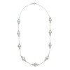 Thumbnail Image 1 of Cultured Pearl Station Necklace Sterling Silver 18"