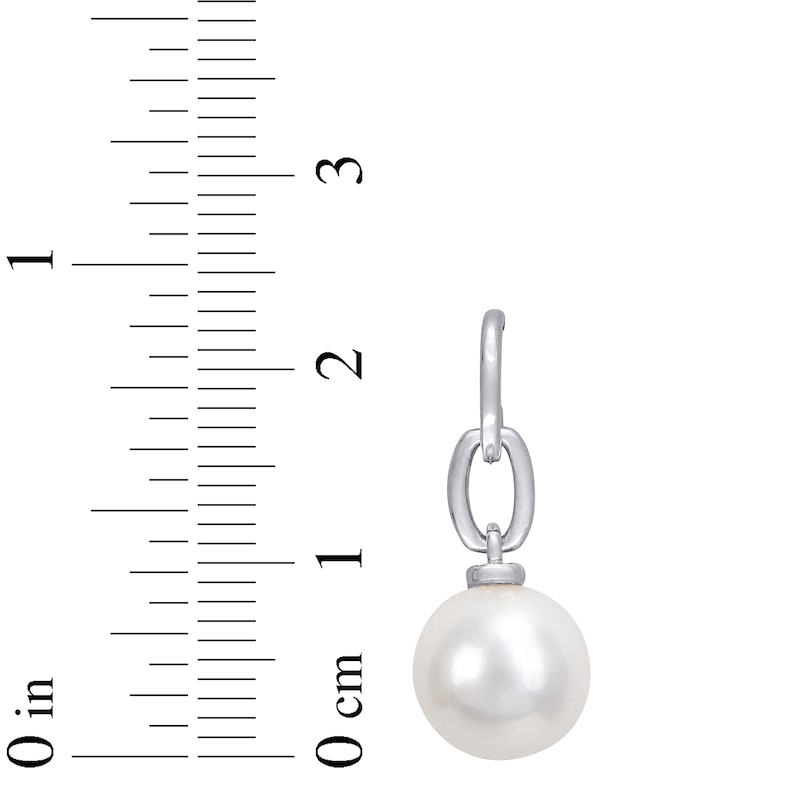 Main Image 2 of Cultured Pearl Drop Earrings Sterling Silver