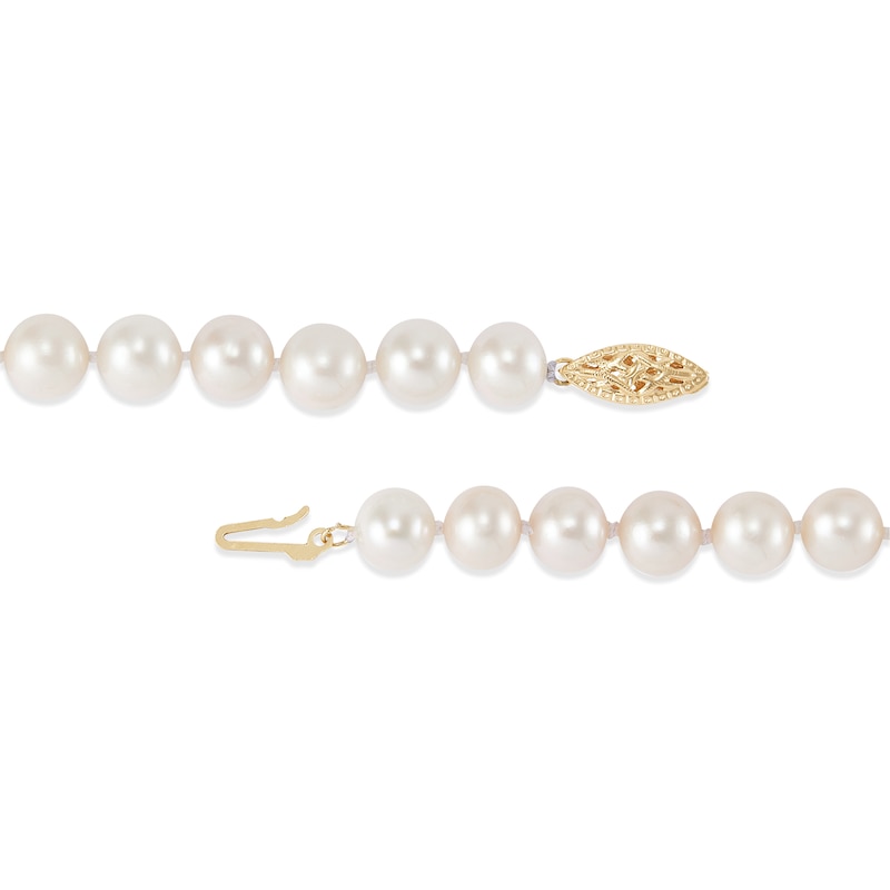 Main Image 2 of Cultured Pearl Strand Necklace 10K Yellow Gold 22&quot;